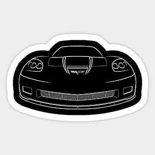 Centennial Edition C6 Chevrolet Corvette - front stencil, white Sticker